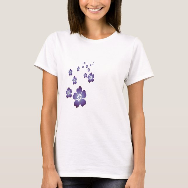 T-shirt Fleurs violettes (Devant)