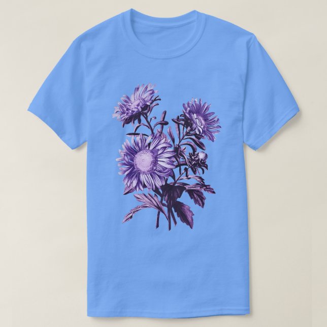 T-shirt Fleurs violettes (Design devant)