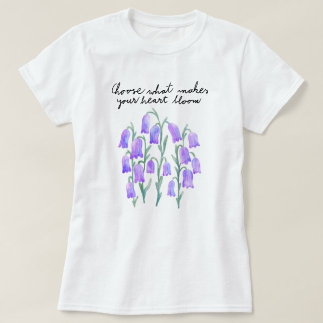 T-shirt Fleurs violettes Choisissez Ce Qui Fait De Votre C (Design devant)