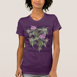 T-shirt Fleurs violettes de chardon