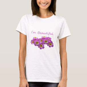 T-shirt Fleurs violettes, je suis belle