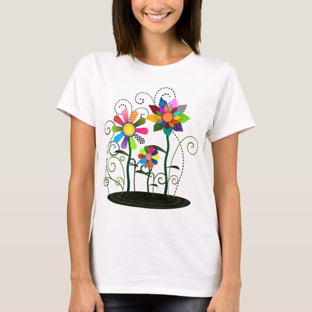 T-shirt Fleurs Whimsical (Devant)
