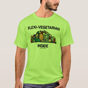T-shirt Flexi-Végétarien À L'Intérieur (Pile De Légumes)