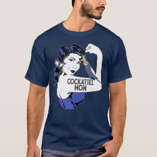 T-shirt Flexing Cockatiel Maman Parakeet Animal Parrot