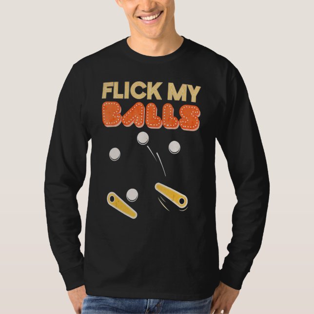 T-shirt Flickr My Balls Retro Pinball Arcade Jeu (Devant)
