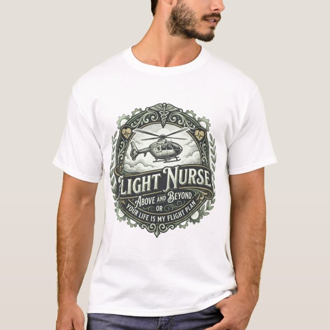 T-shirt Flight Nurse Above And Beyond (Devant)