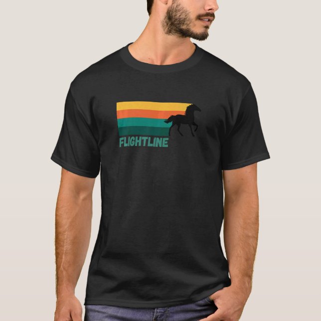 T-shirt Flightline Black Thoroughbred Racing Del Mar Père  (Devant)