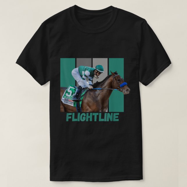 T-shirt Flightline Horse Racing Thoroughbred (Design devant)