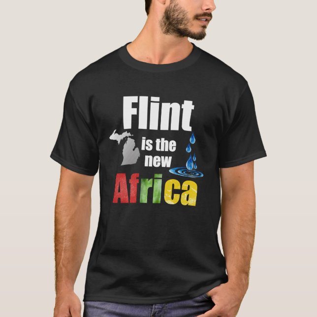 T-shirt Flint Michigan Afrique Eau potable propre H2O Cri (Devant)