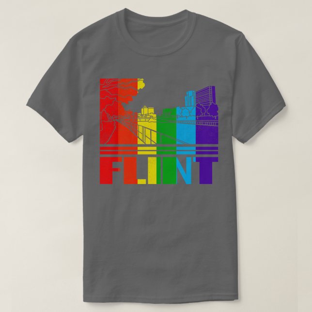 T-shirt Flint Pride Flint LGBT Gift LGBTQ Supporter Tee P (Design devant)