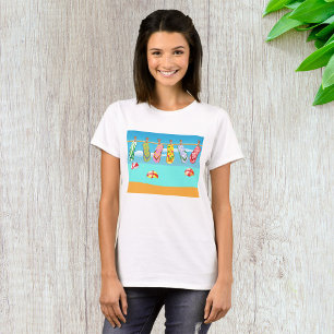 T-shirt Flip Flops À La Plage