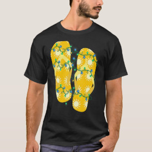 T-shirt Flip Flops d'été fêtes hawaïennes de Noël tropical