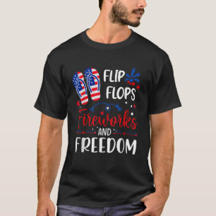 T-shirt Flip Flops Feu D'Oeuvre Et Liberté 4 juillet