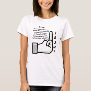 T-shirt Flipping Bird and Donald Trump Shirt