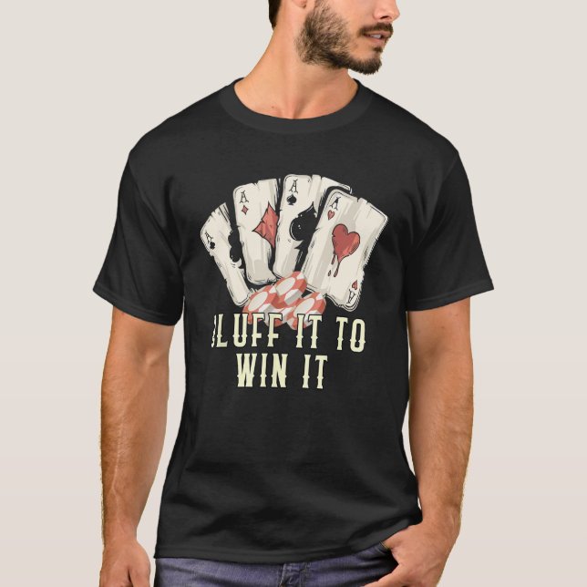 T-shirt Float et continuer sur Poker Discours Carte de jeu (Devant)
