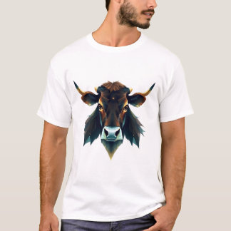 T-Shirt Floating Cow Face Art