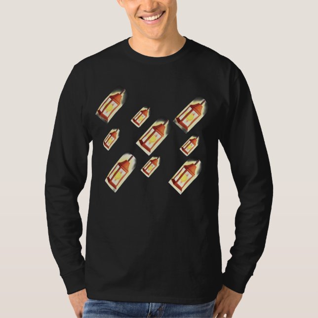 T-shirt Floating Lantern Glow Pattern Cozy AestheticDesign (Devant)