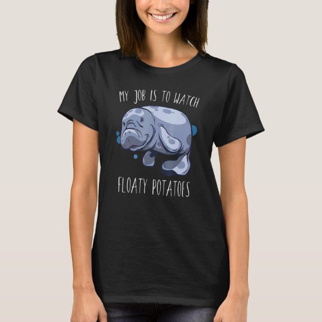 T-shirt Floatte Pomme de terre Manatee Marine Life 2 (Devant)