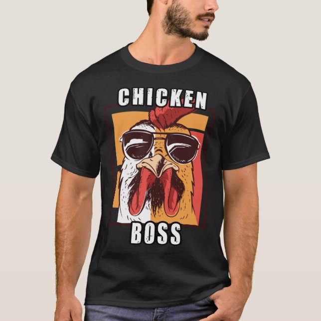 T-shirt Flock Boss flock Boss Huhn Love Roosters (Devant)