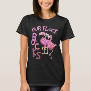 T-shirt Flock Rocks Flamant Rose Vacances Familiales Corre