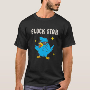 T-shirt Flock Star Funny Oiseau Amoureux Ornithologie