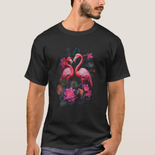 T-shirt Flockers Flamant rose rose Tropical pour femmes Ha