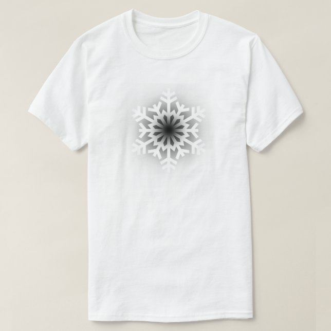 T-shirt Flocon de neige blanc scintillant (Design devant)