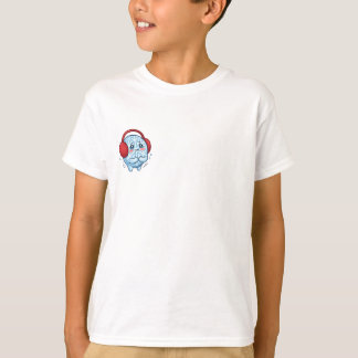 T-shirt Flocon de neige bleu frissonnant avec des cache-or