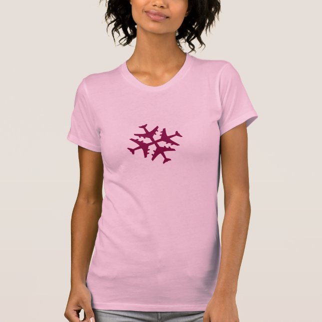 T-shirt Flocon de neige d'avion (Devant)