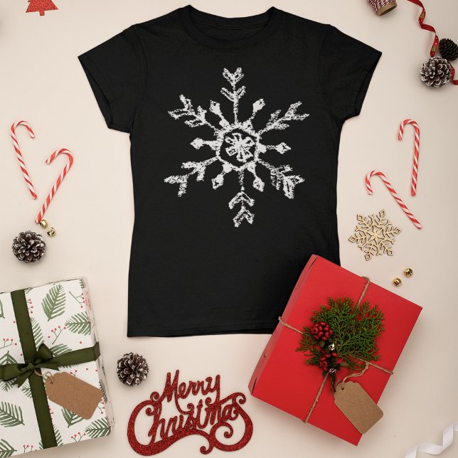 T-shirt Flocon de neige de Noël rustique (Créateur téléchargé)