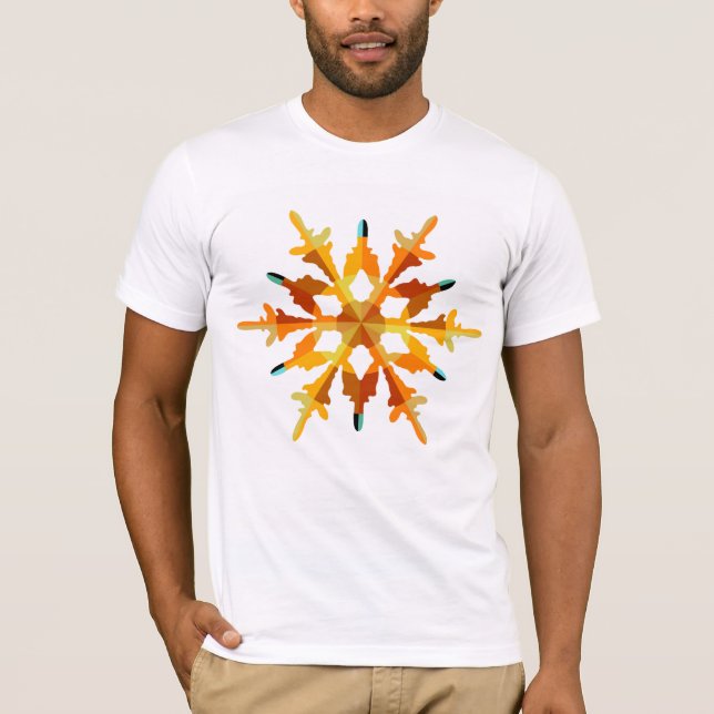 T-shirt Flocon de neige en or (Devant)