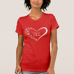 T-shirt Flocon de neige Noël Vacances Flocon de neige Cœur