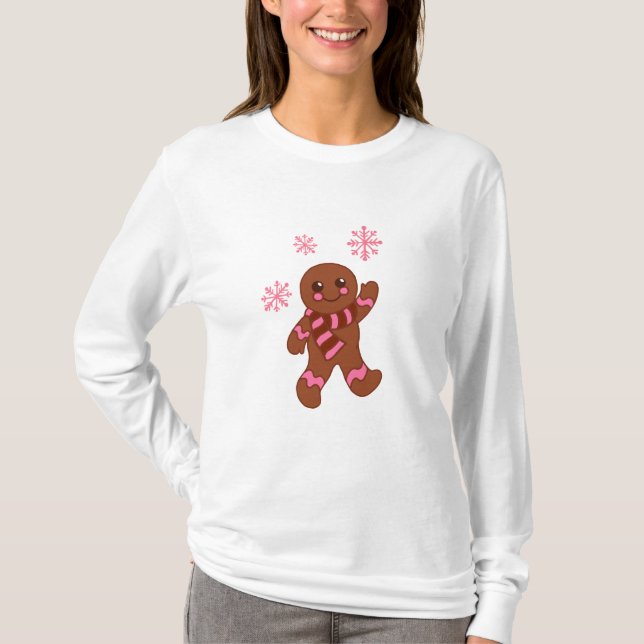 T-Shirt Flocon de Neige Pain d'Épice (Devant)