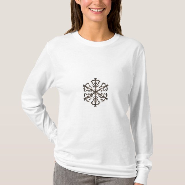 T-shirt Flocon de neige vintage (Devant)