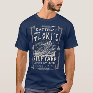 T-shirt Flokis Shipyard Kattegat Viking Ship Valknut Cadea