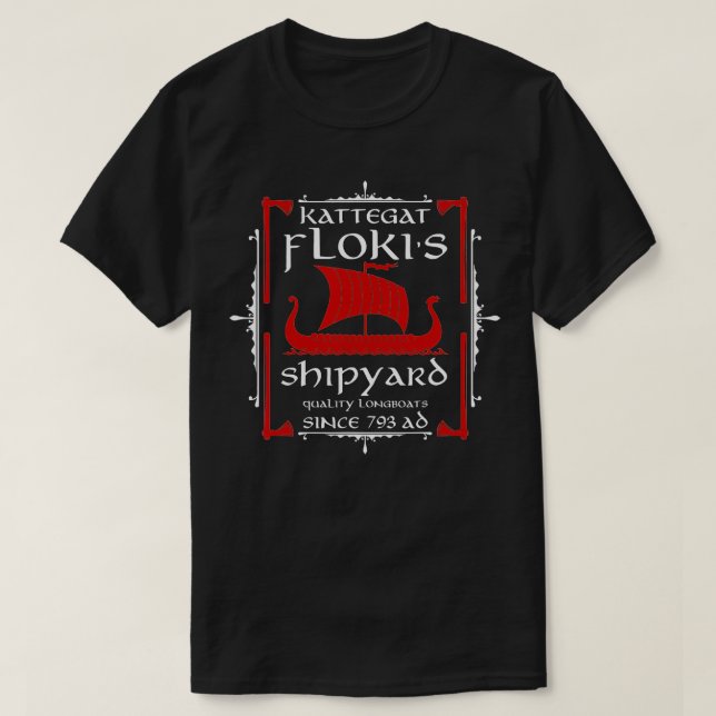 T-shirt Flokis Shipyard Kattegat Vikings  (Design devant)