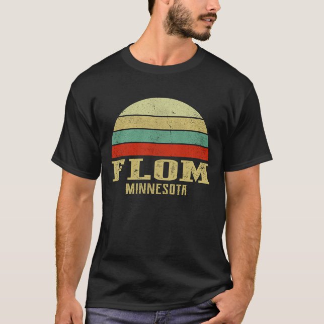T-shirt FLOM MINNESOTA Vintage Retro Sunset (Devant)