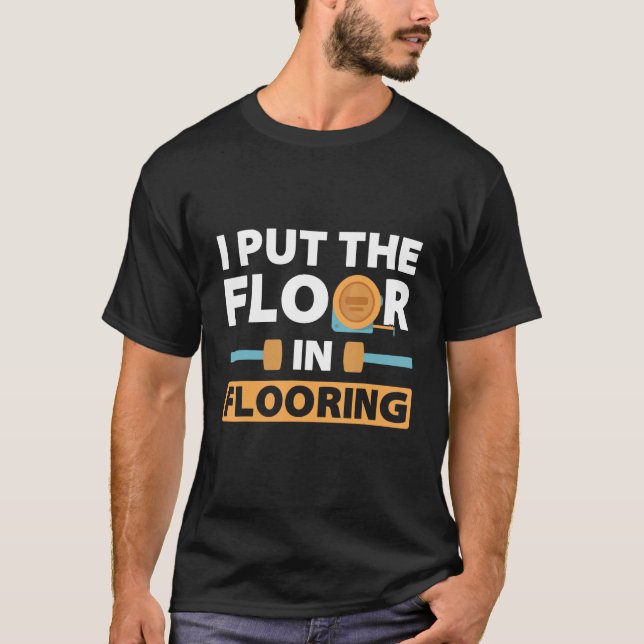 T-shirt Flooring Installer For Prossional Installer Carpet (Devant)