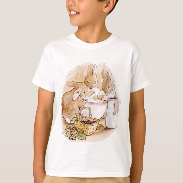 T-shirt Flopsy, Mopsy, et lapin ont dîné bon (Devant)