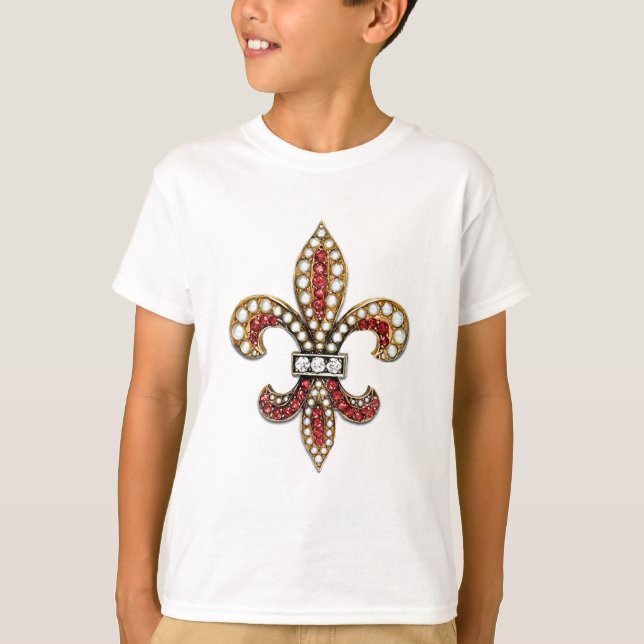 T-shirt Flor De Lis Fleur De Lis Bijoux Nouvelle-Orléans (Devant)