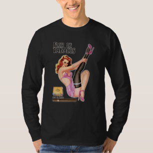 T-shirt Flor de TABACOS Style Vintage Cigar Publicité