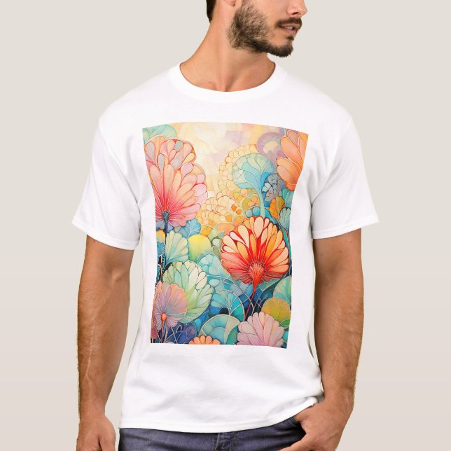 T-shirt Flora 5 Floral Pastel (Devant)