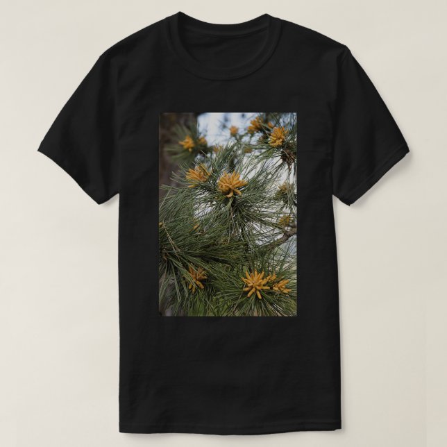 T-shirt floraison de branches mâles du pin autrichien (Design devant)