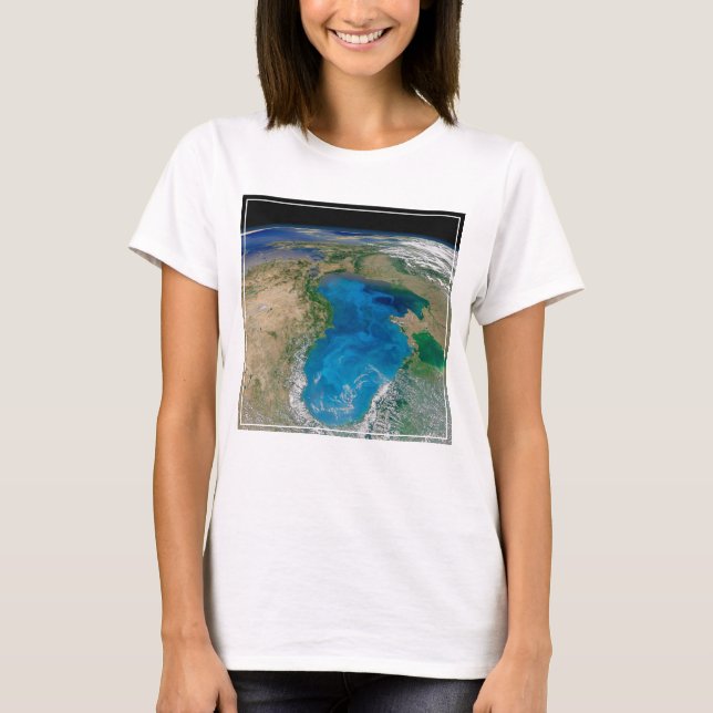 T-shirt Floraison De Phytoplancton Bleu En Mer Noire (Devant)