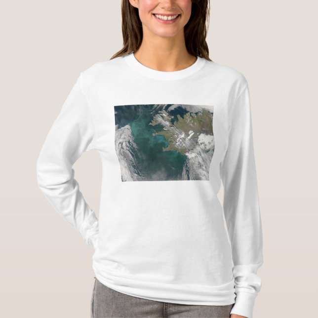T-shirt Floraison de phytoplancton dans l'Atlantique Nord (Devant)