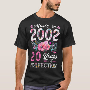 T-shirt Floral 20e anniversaire pour les femmes Meilleur d
