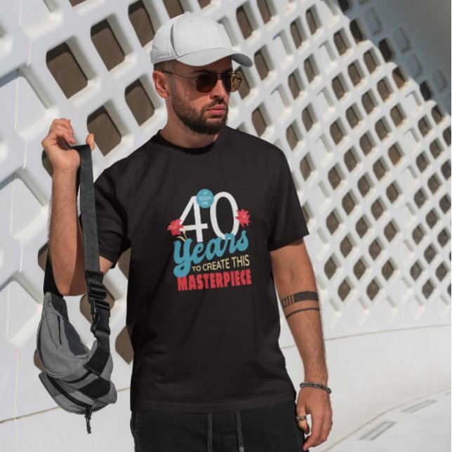 T-shirt Floral 40 ans Citation Nature (Créateur téléchargé)