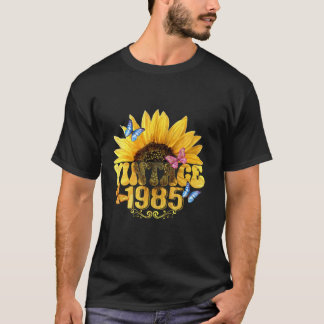 T-shirt Floral 40e B jour Hippie Retro Super Sunflower Vi