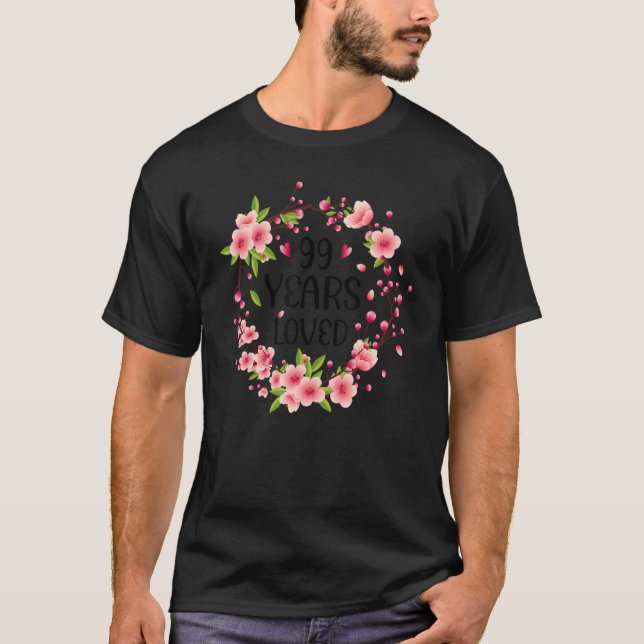 T-shirt Floral 99 ans 99e anniversaire Femmes 99 ans L (Devant)