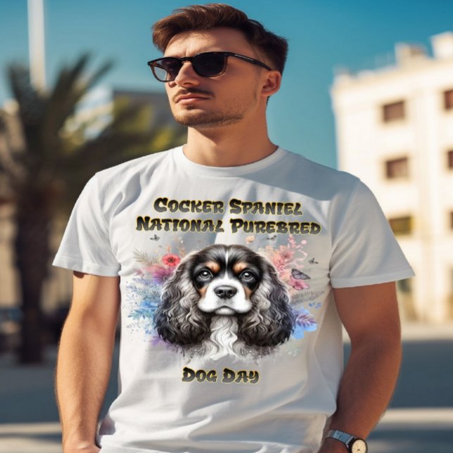 T-shirt Floral American Cocker Spaniel (Créateur téléchargé)